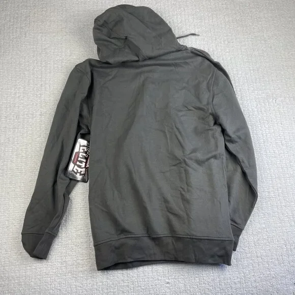 NWT MMA Elite Hoodie Gray Full Zip Up Small Y2K Goth Skull Punk Affliction Style - Picture 15 of 16